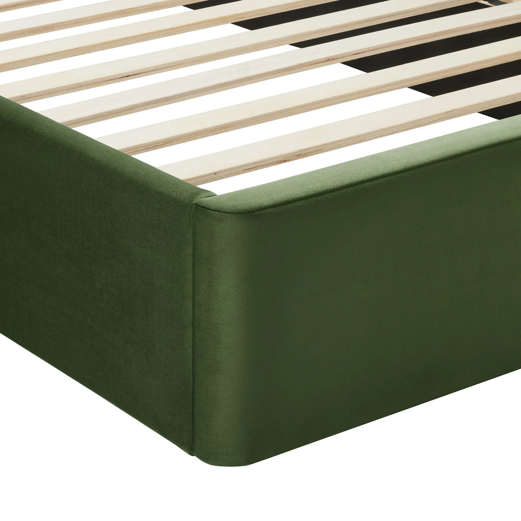 Solana Arched Performance Velvet Platform Bed