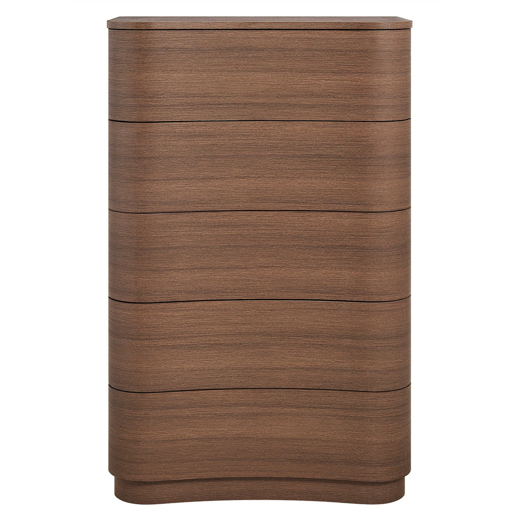 Mirae 5-Drawer Curved Dresser Chest