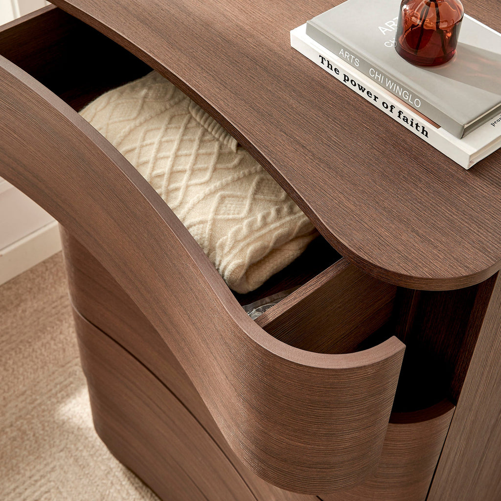 Mirae 5-Drawer Curved Dresser Chest