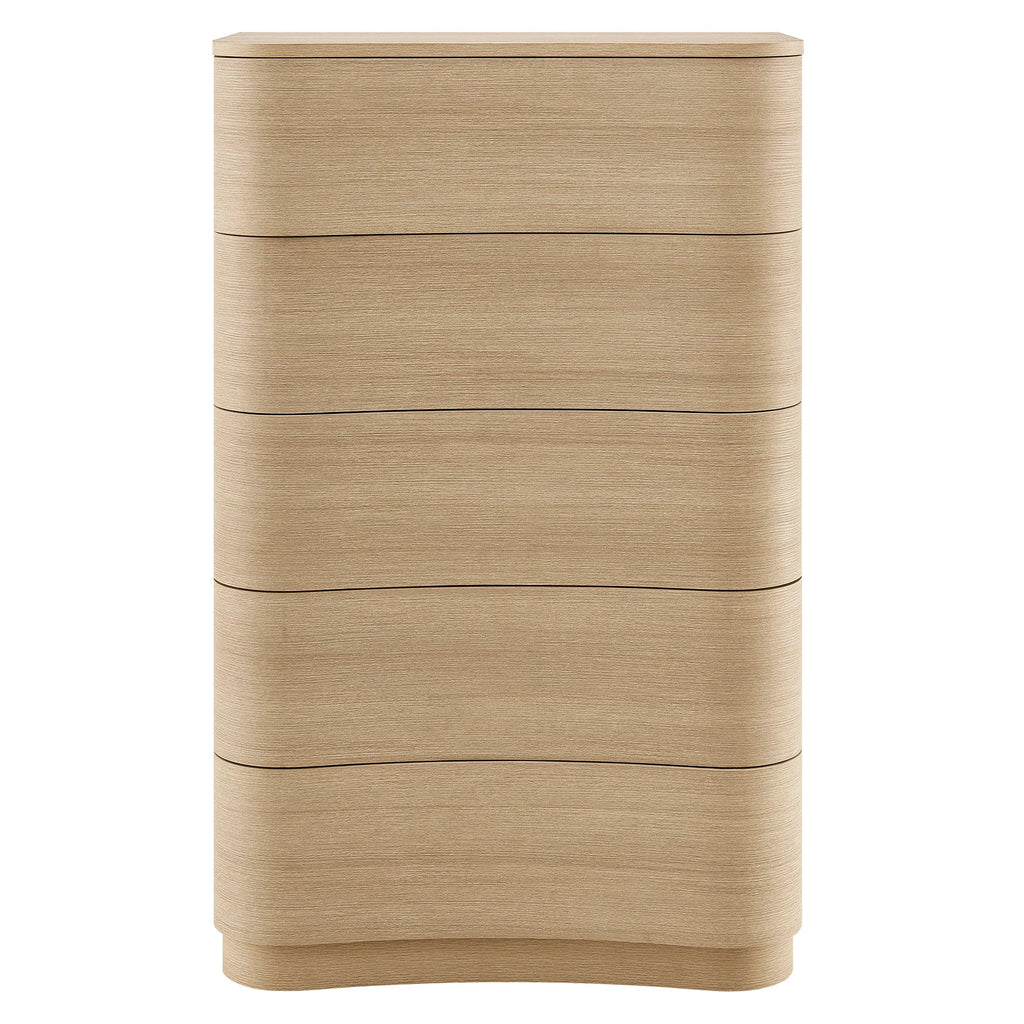 Mirae 5-Drawer Curved Dresser Chest