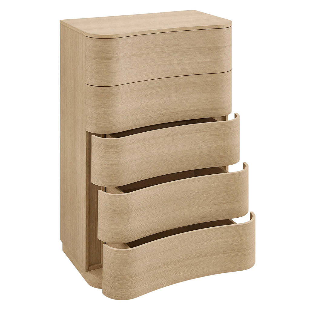 Mirae 5-Drawer Curved Dresser Chest