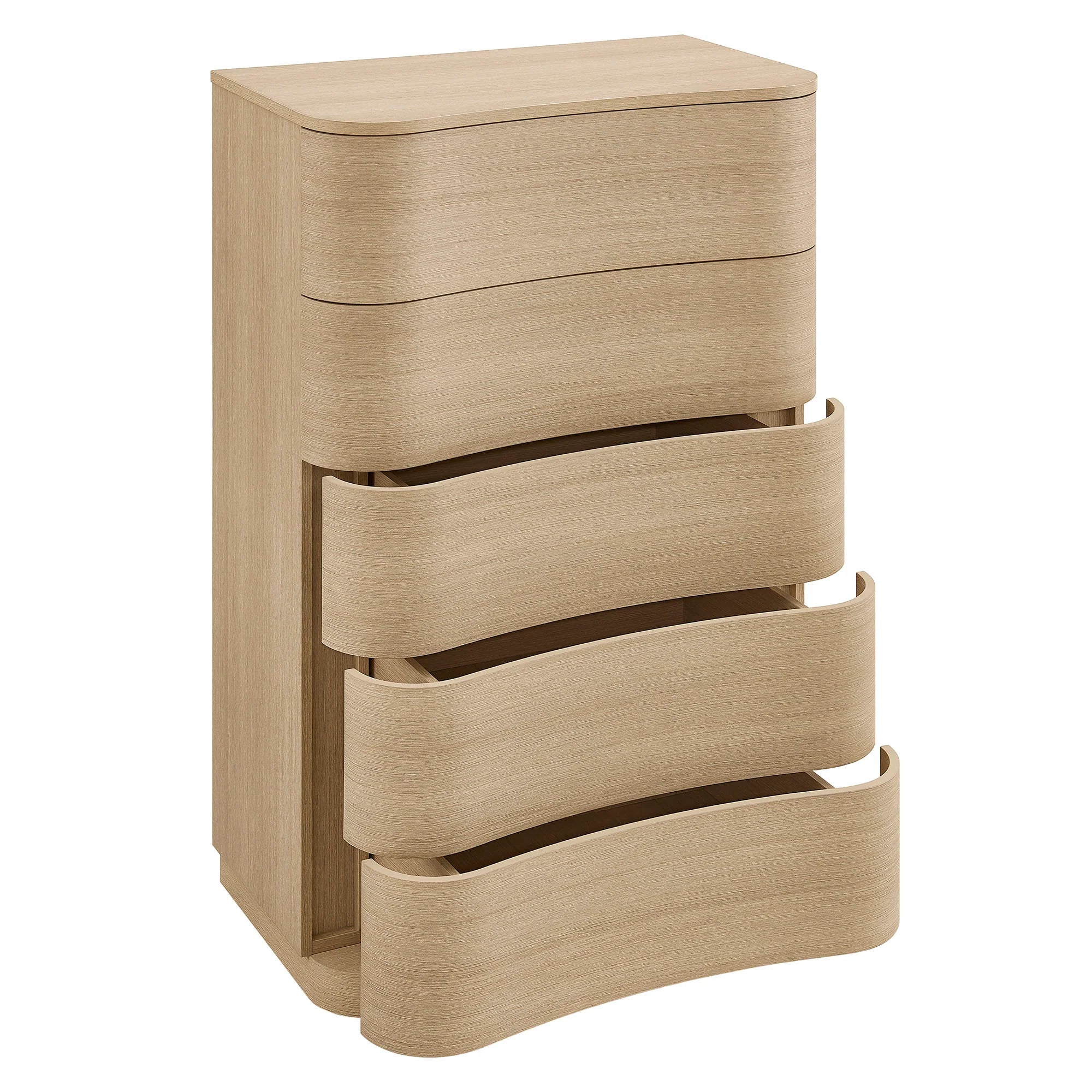Mirae 5-Drawer Curved Dresser Chest