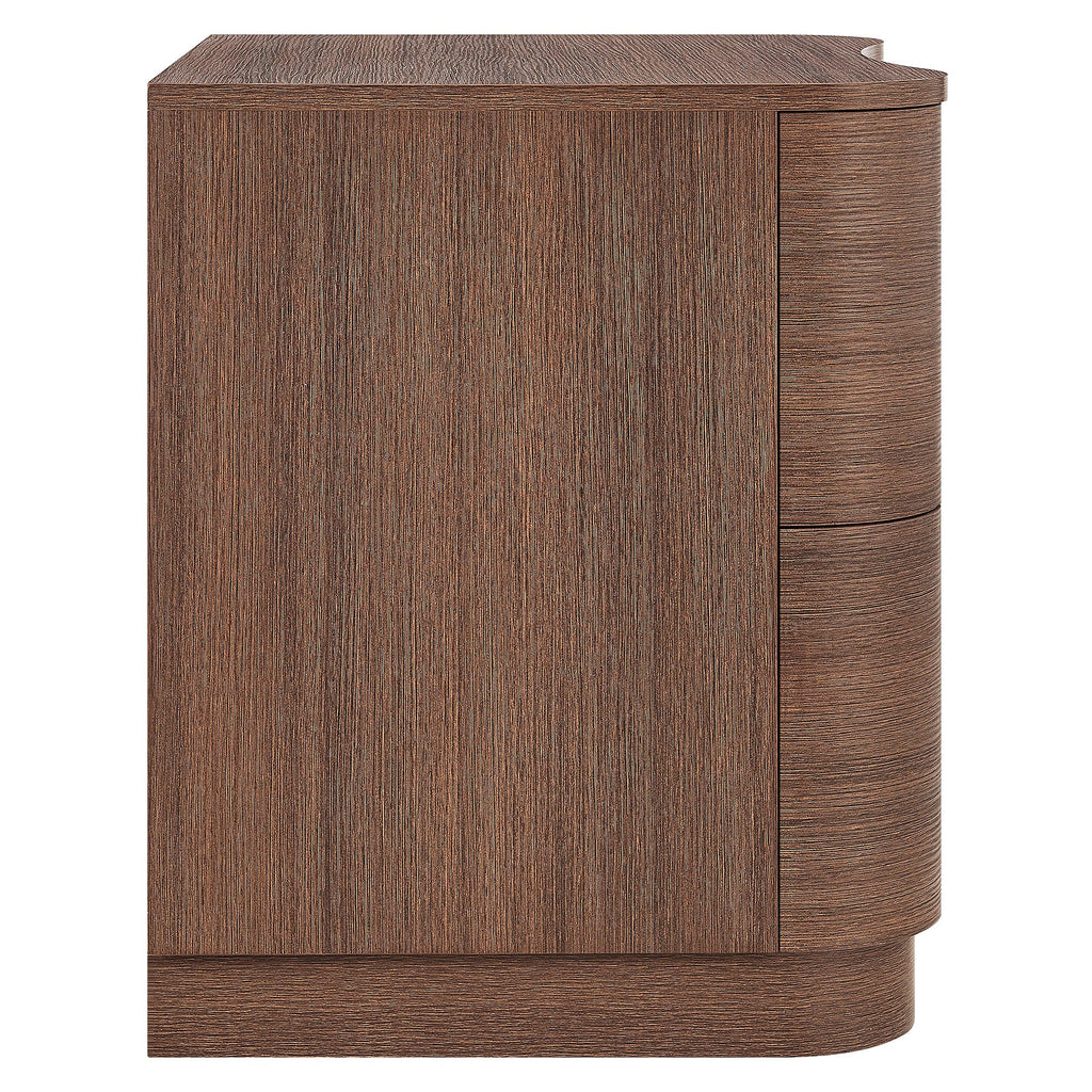 Mirae 2-Drawer Curved Nightstand