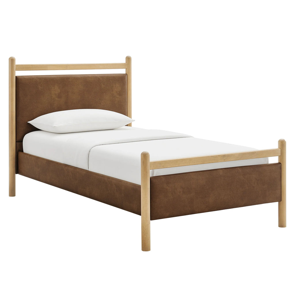 Ginny Vegan Leather Platform Bed