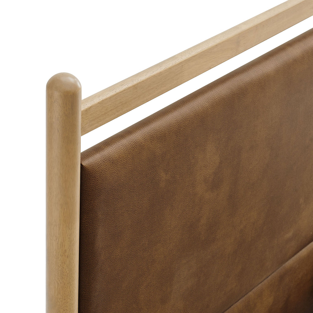 Ginny Vegan Leather Platform Bed