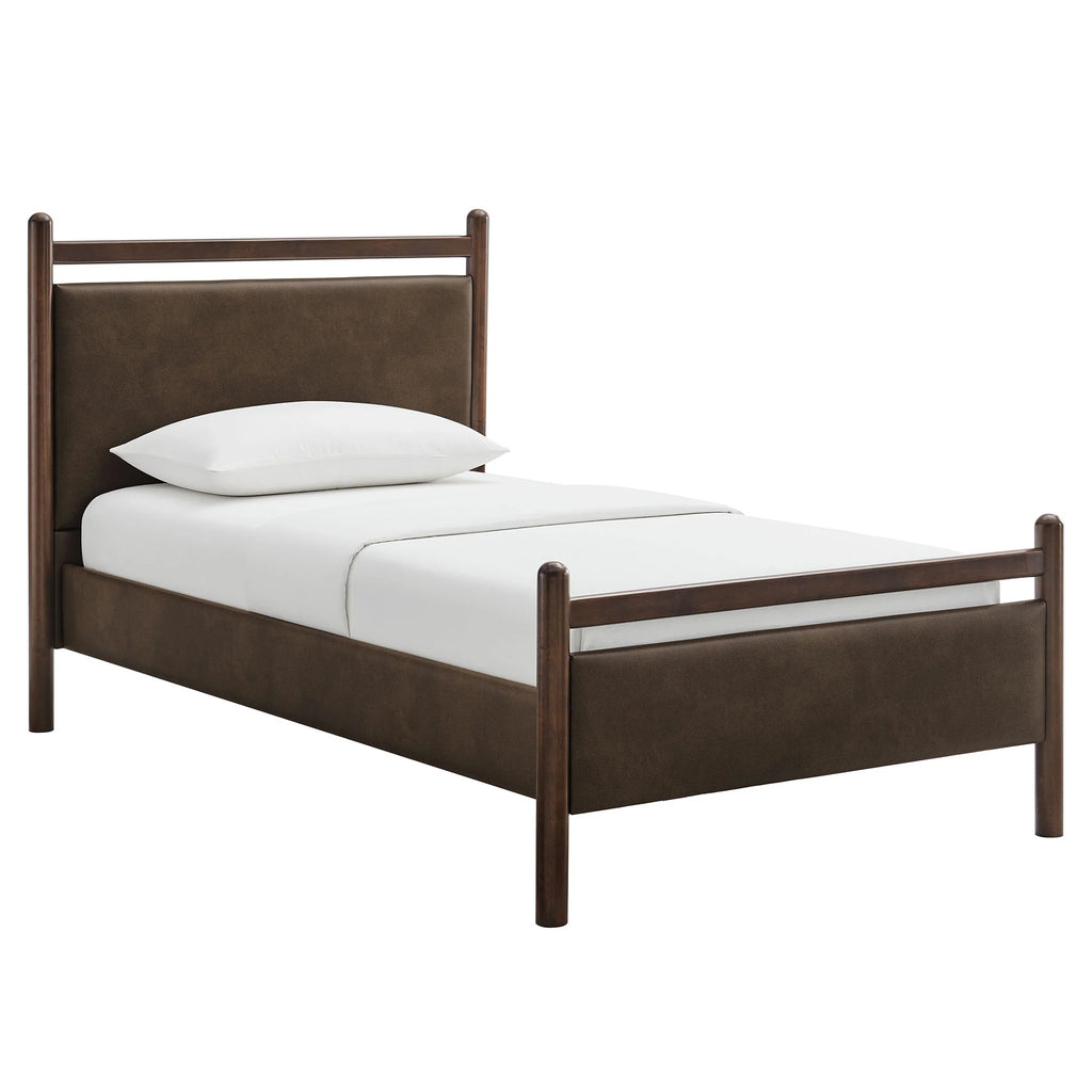Ginny Vegan Leather Platform Bed
