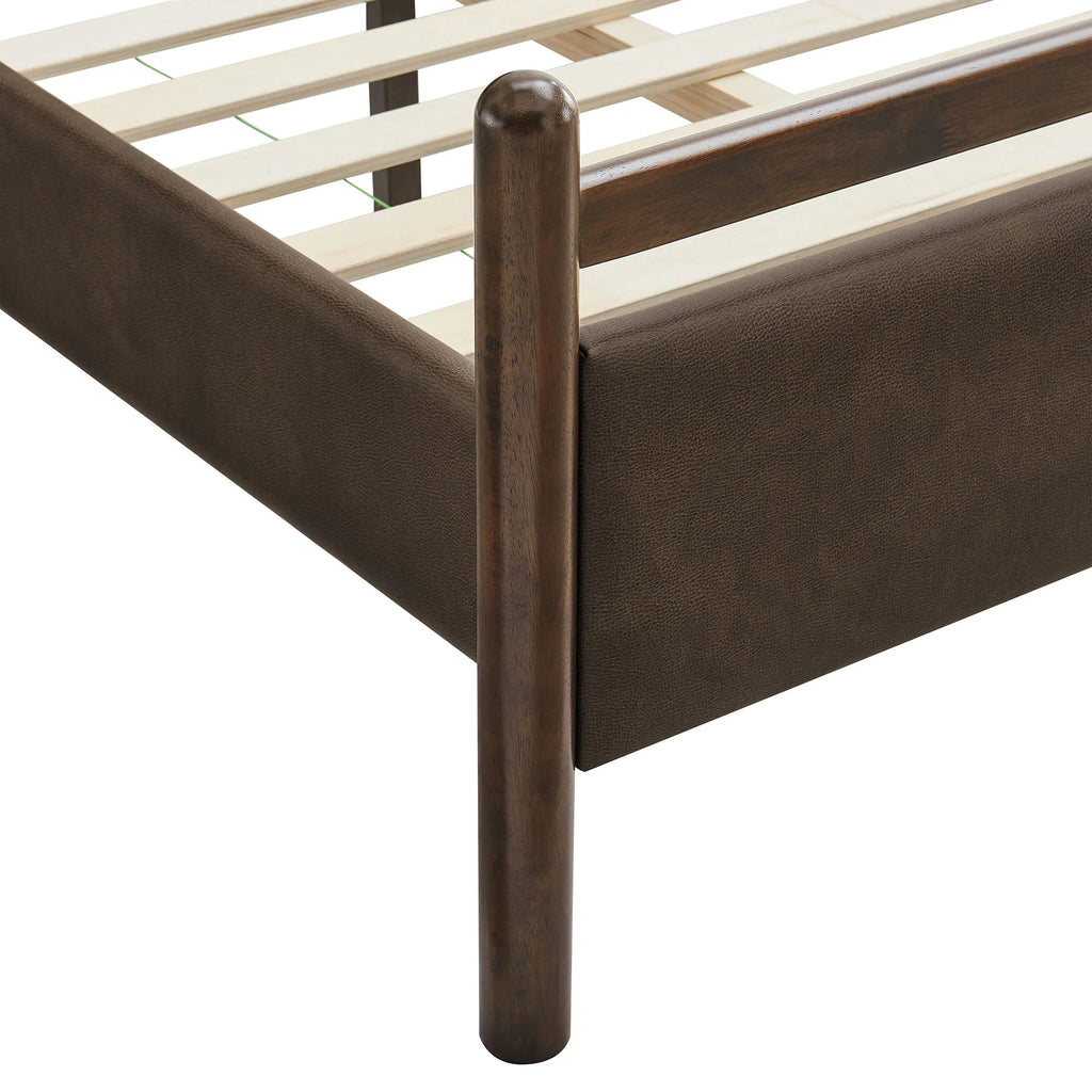 Ginny Vegan Leather Platform Bed