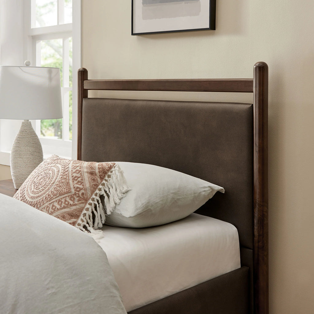 Ginny Vegan Leather Platform Bed