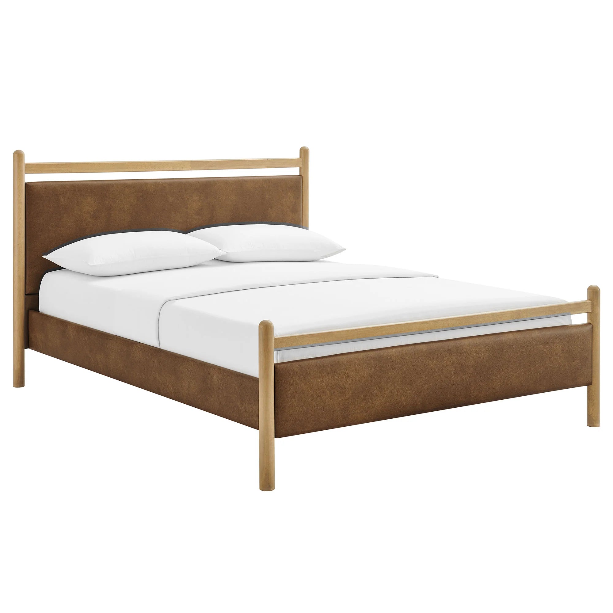 Ginny Vegan Leather Platform Bed