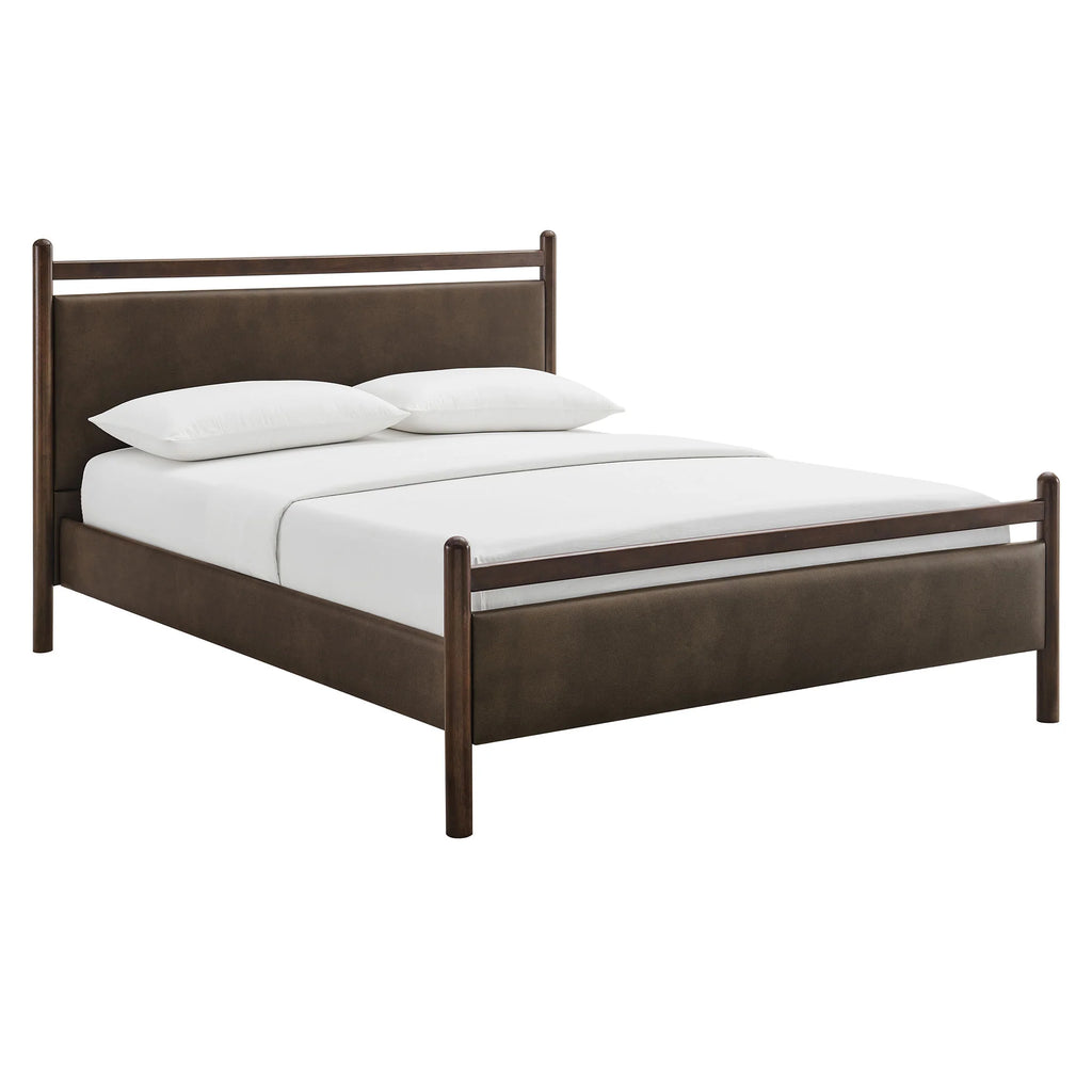 Ginny Vegan Leather Platform Bed