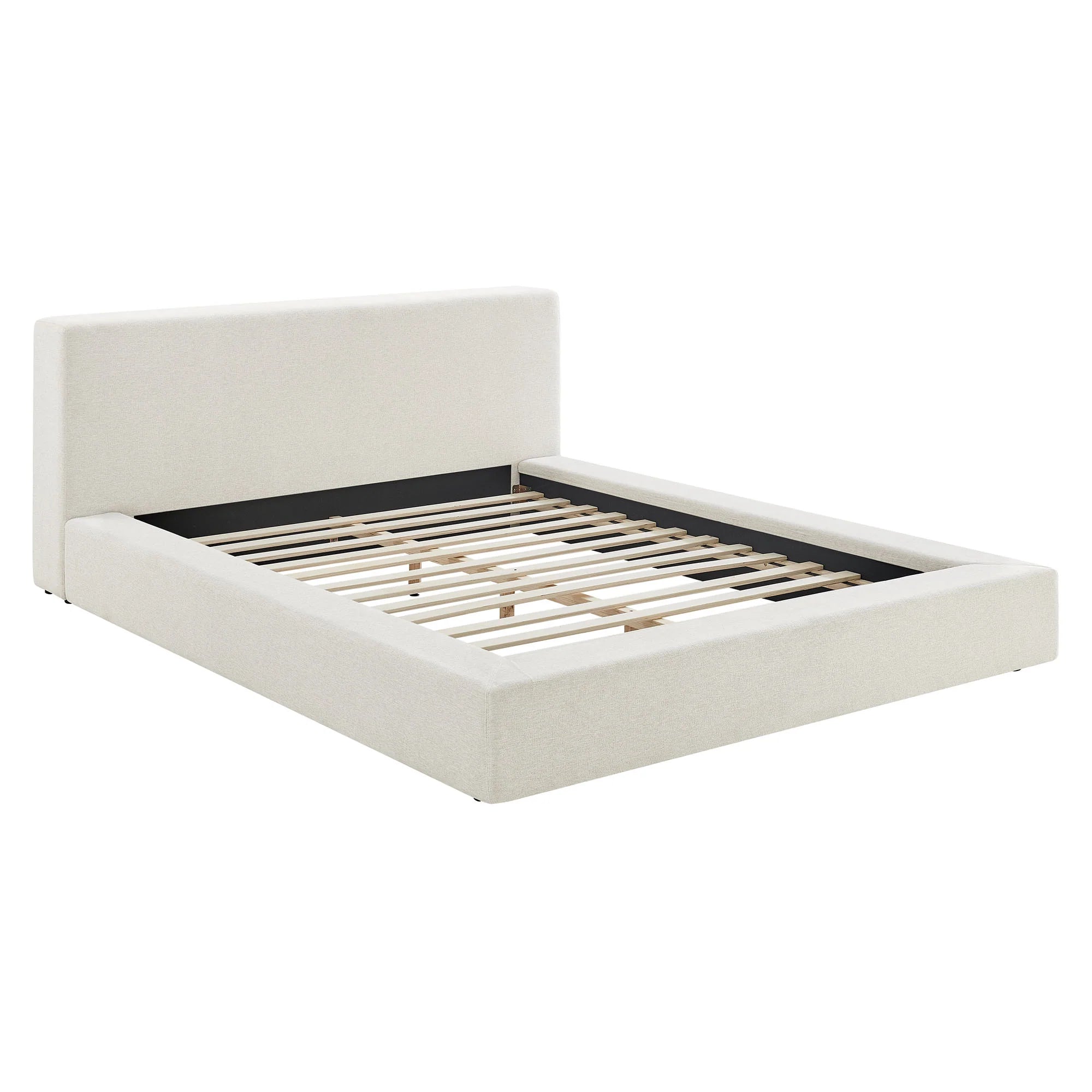 Luma Chenille Upholstered Platform Bed