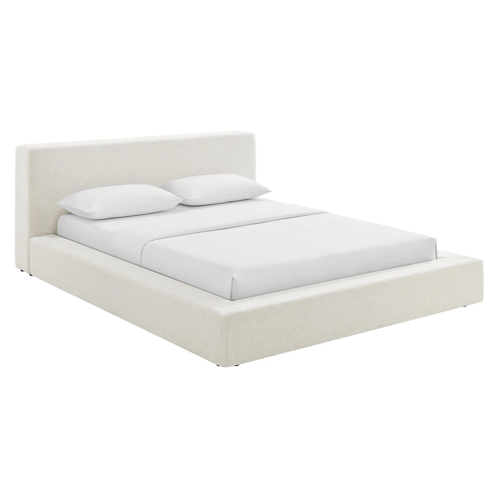 Luma Chenille Upholstered Platform Bed