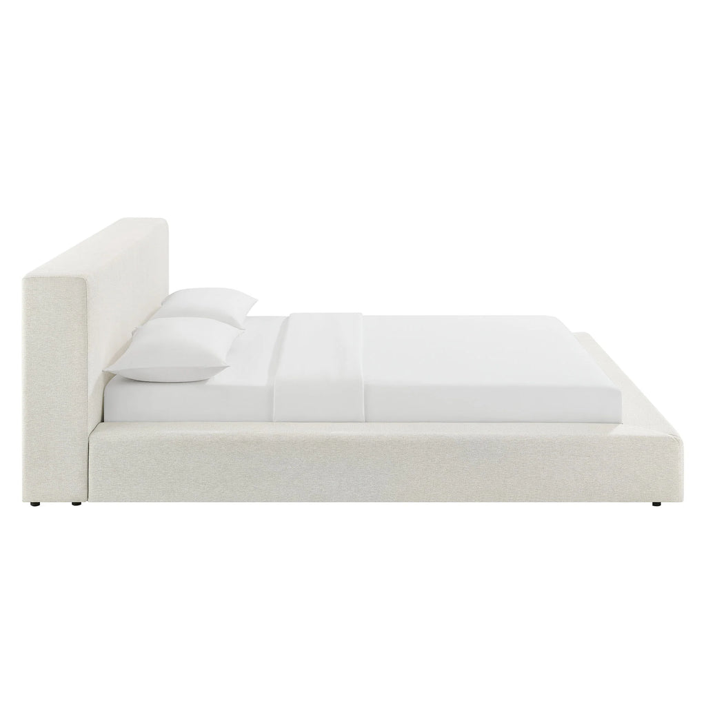 Luma Chenille Upholstered Platform Bed