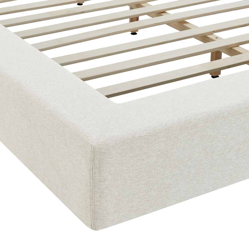 Luma Chenille Upholstered Platform Bed