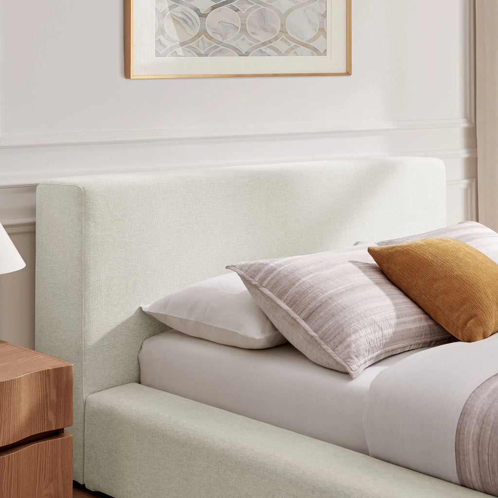 Luma Chenille Upholstered Platform Bed