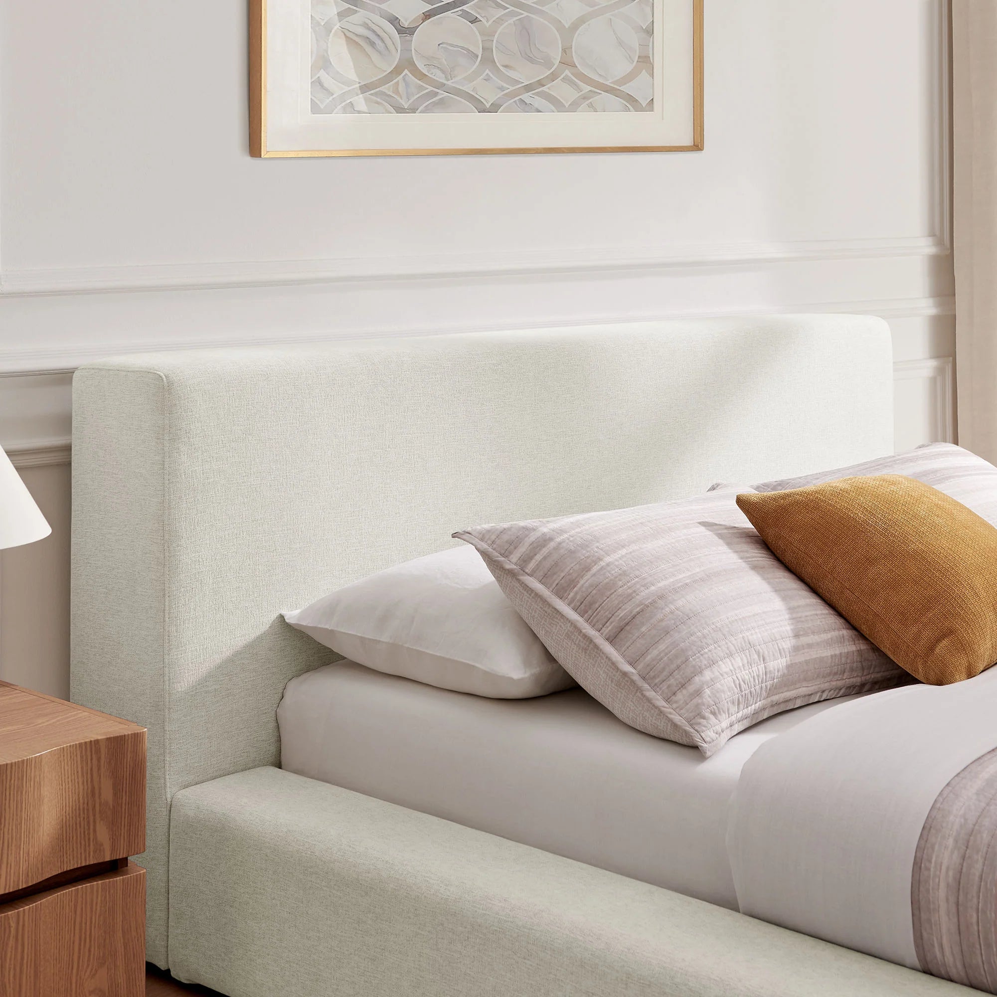 Luma Chenille Upholstered Platform Bed