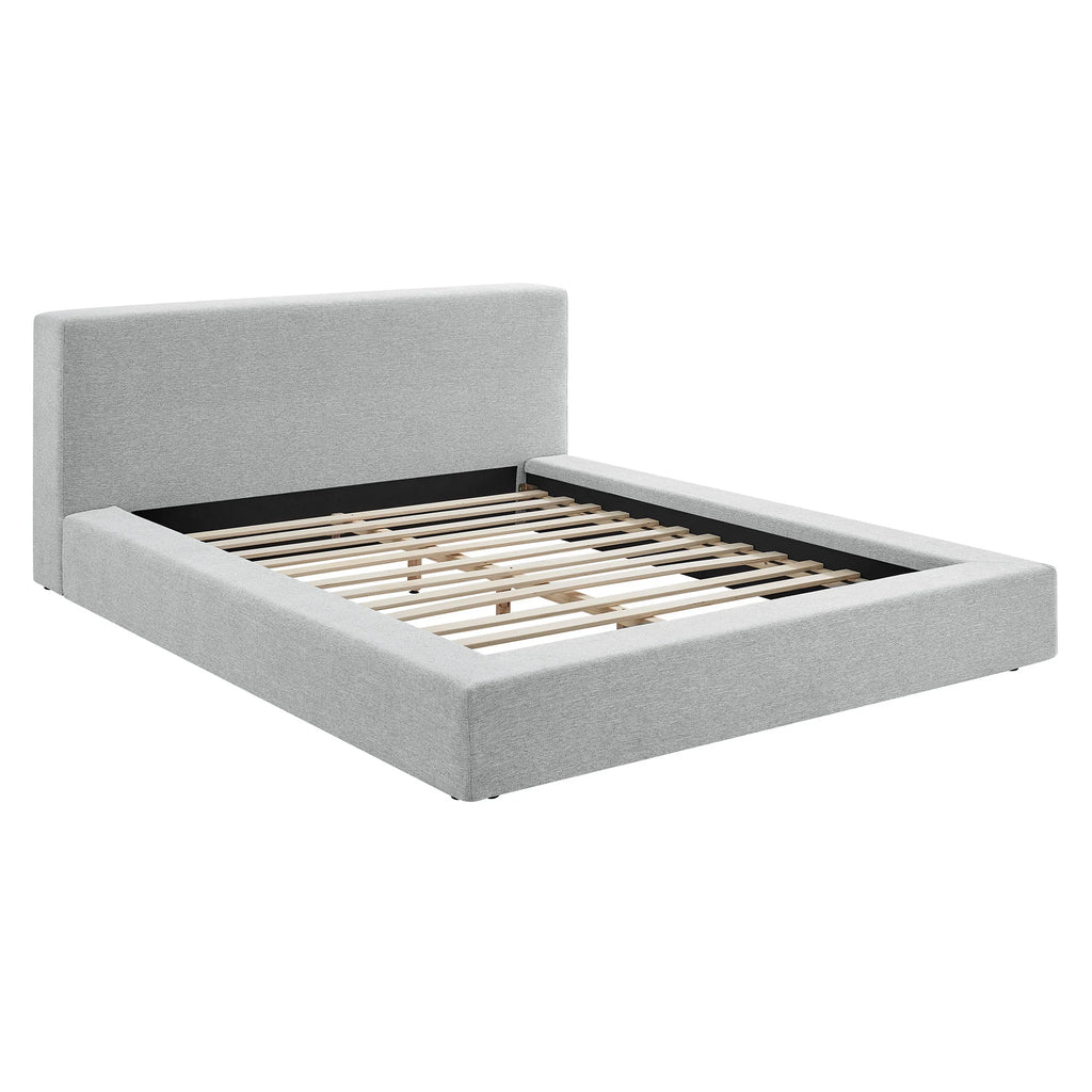 Luma Chenille Upholstered Platform Bed