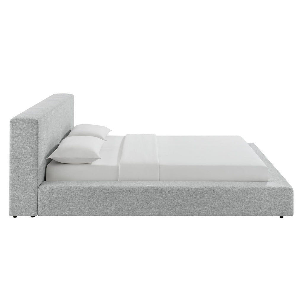 Luma Chenille Upholstered Platform Bed