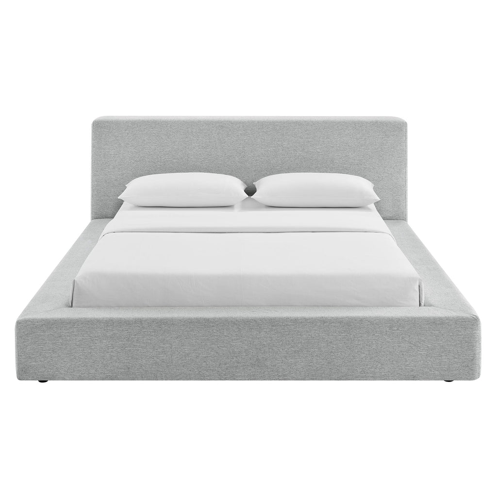 Luma Chenille Upholstered Platform Bed