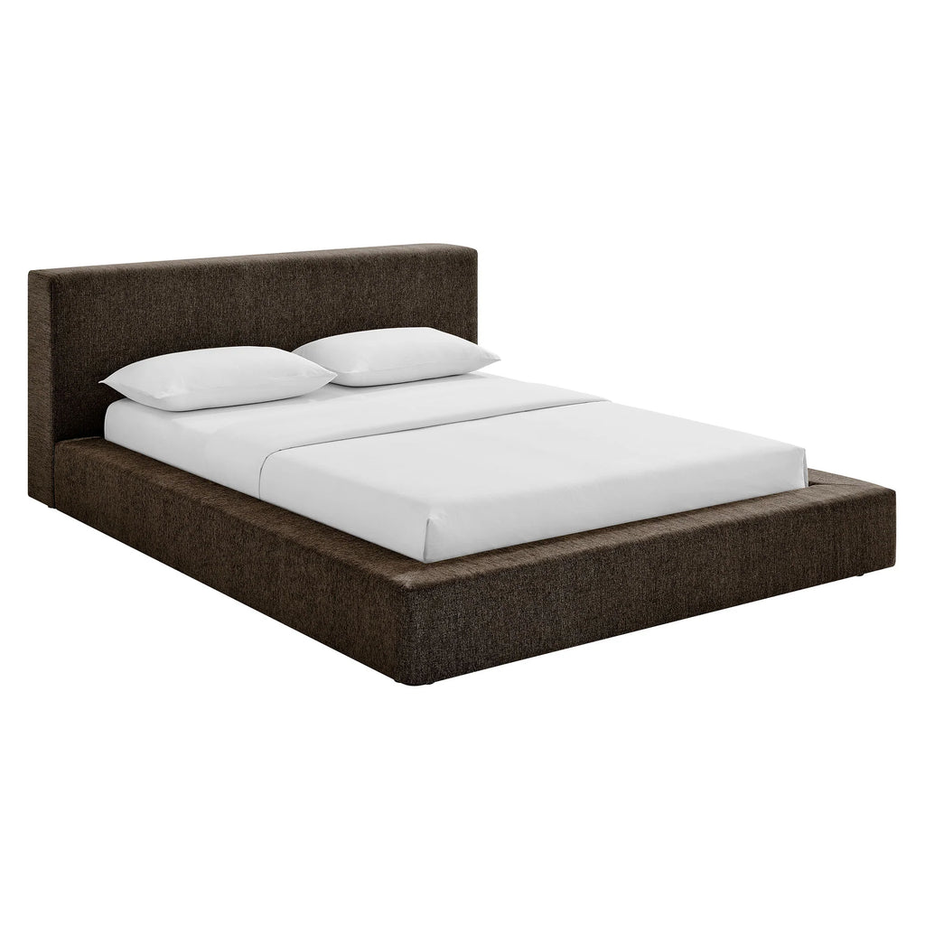 Luma Chenille Upholstered Platform Bed