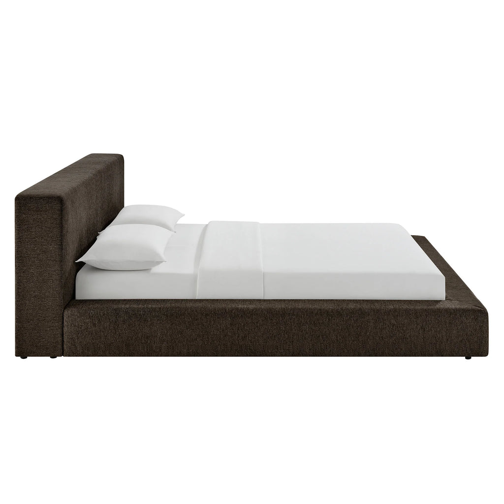 Luma Chenille Upholstered Platform Bed