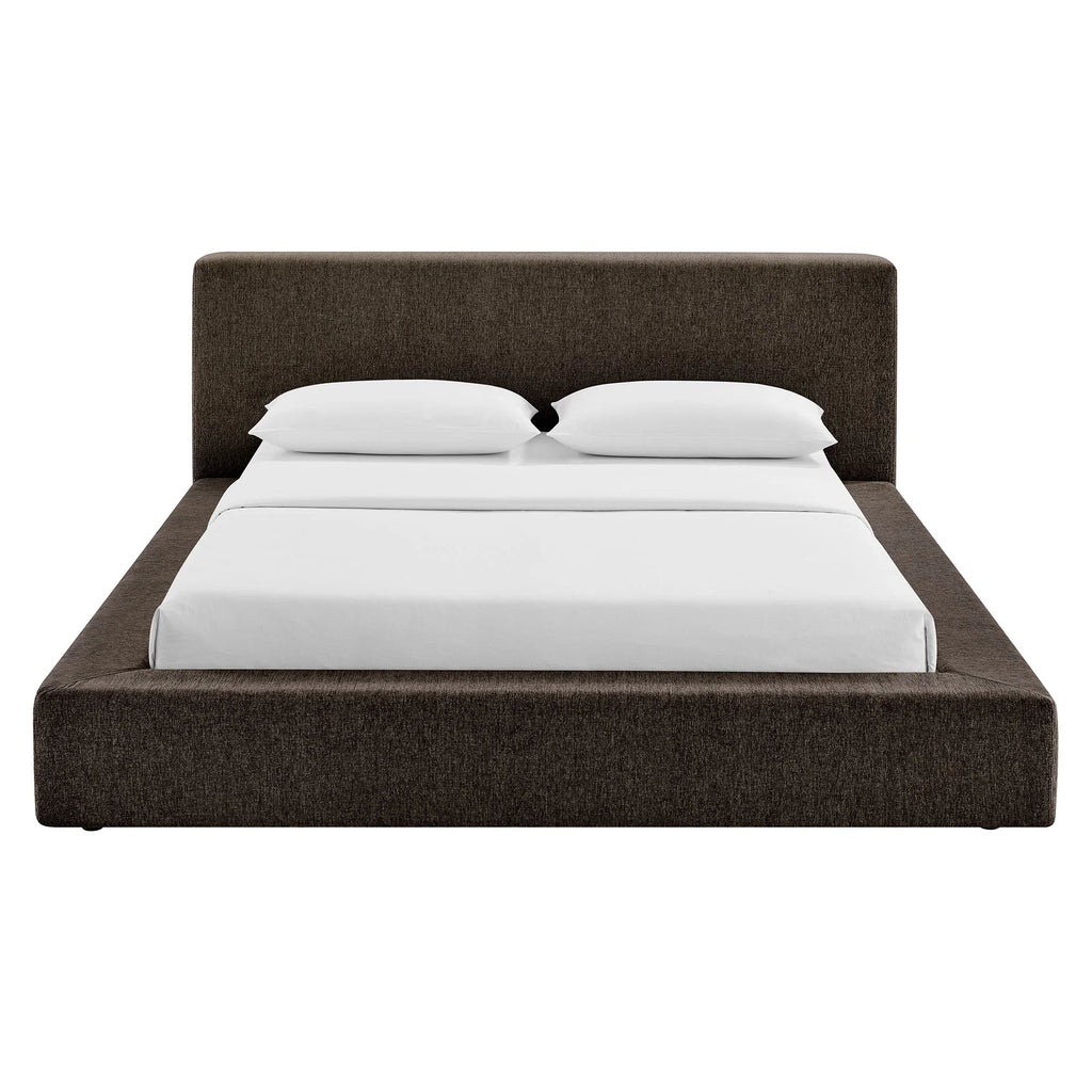 Luma Chenille Upholstered Platform Bed