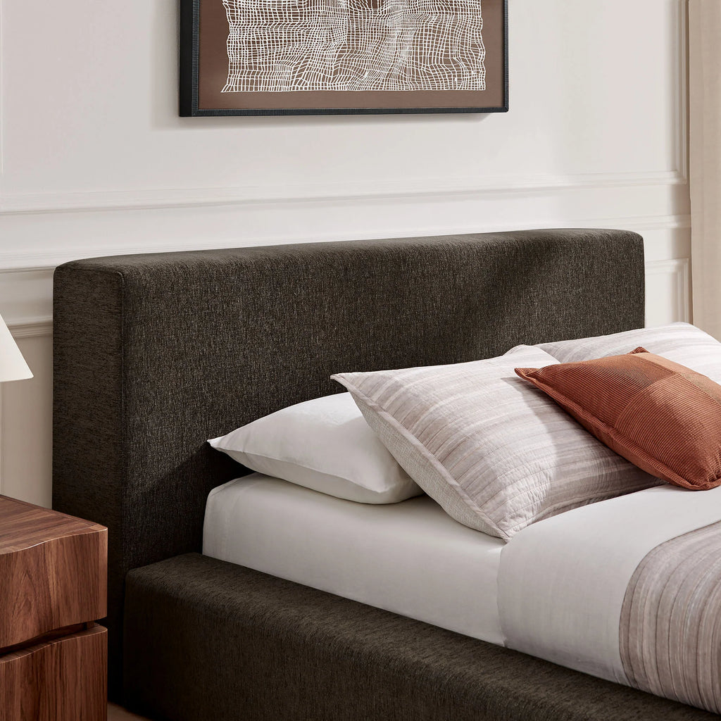 Luma Chenille Upholstered Platform Bed