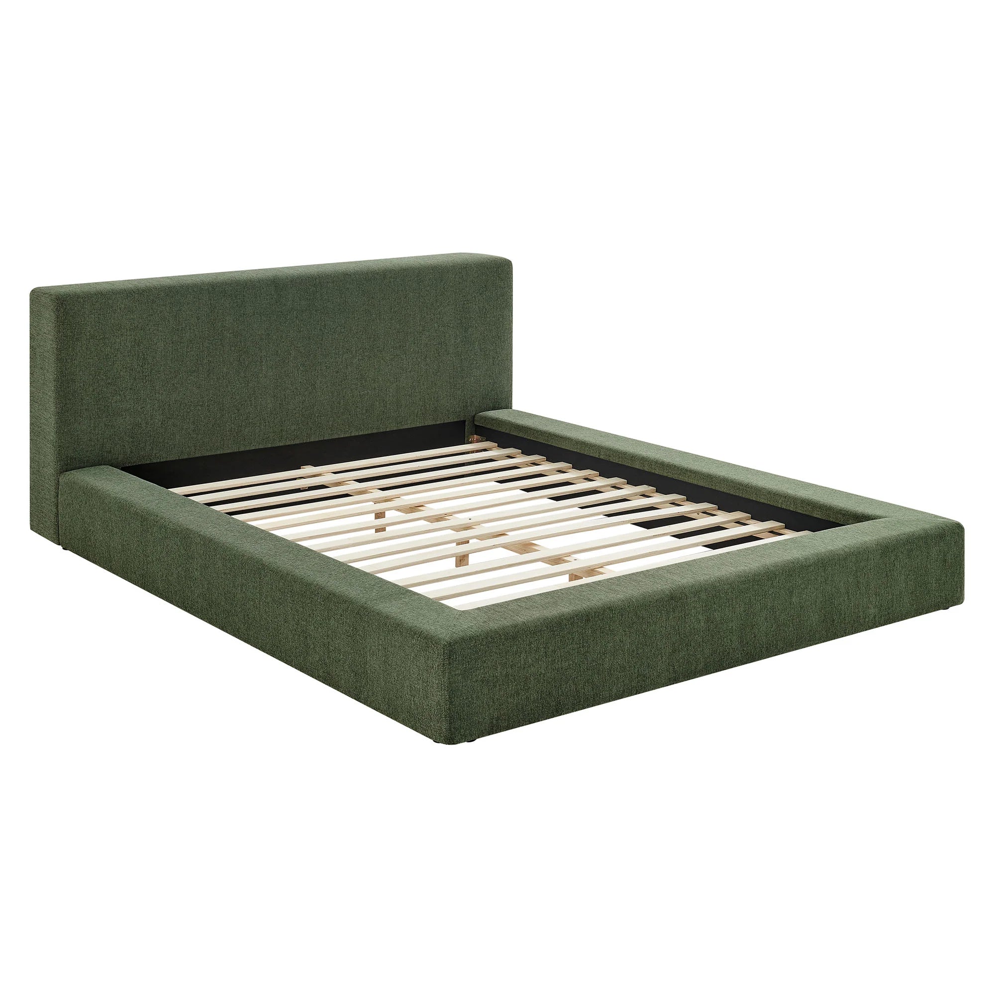 Luma Chenille Upholstered Platform Bed