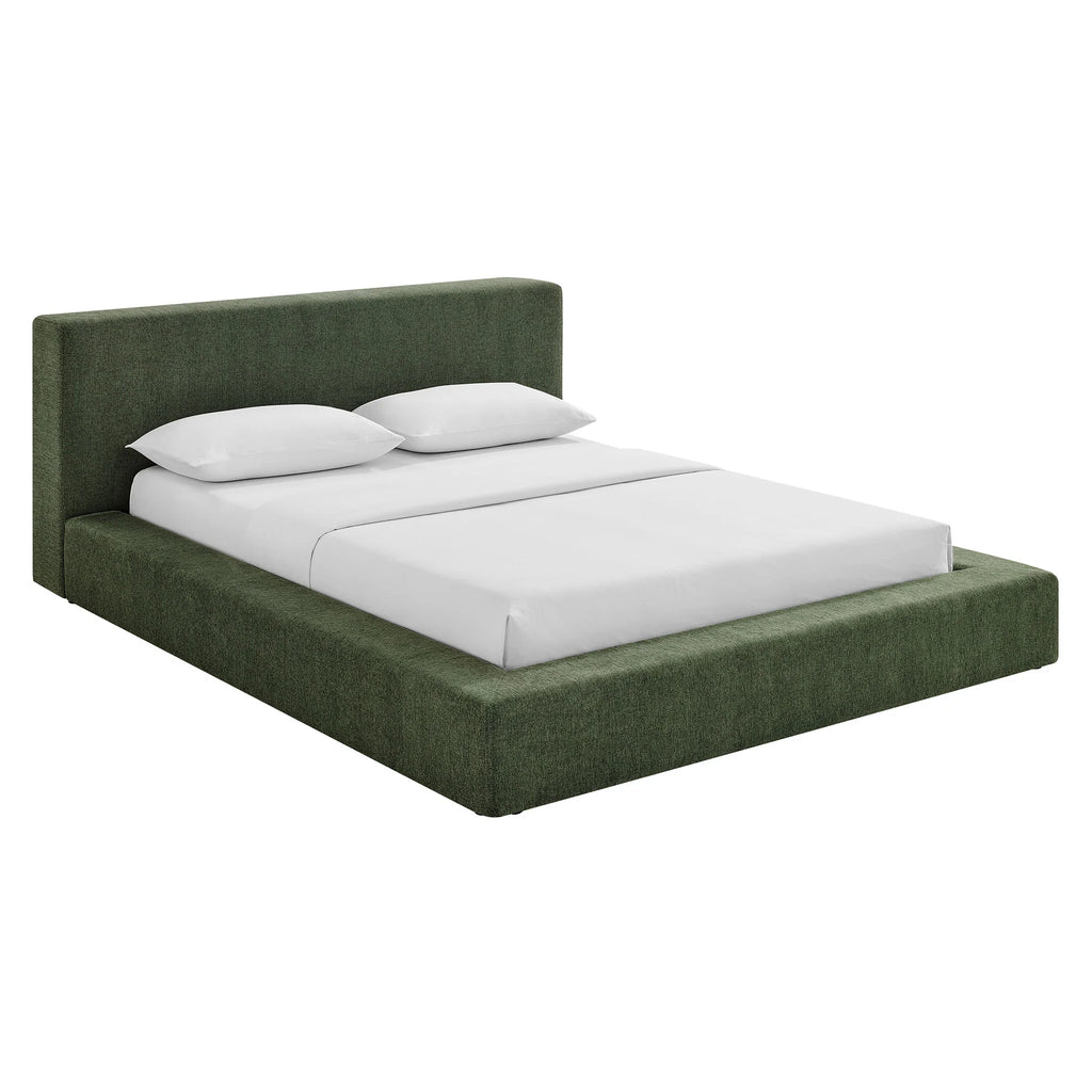 Luma Chenille Upholstered Platform Bed