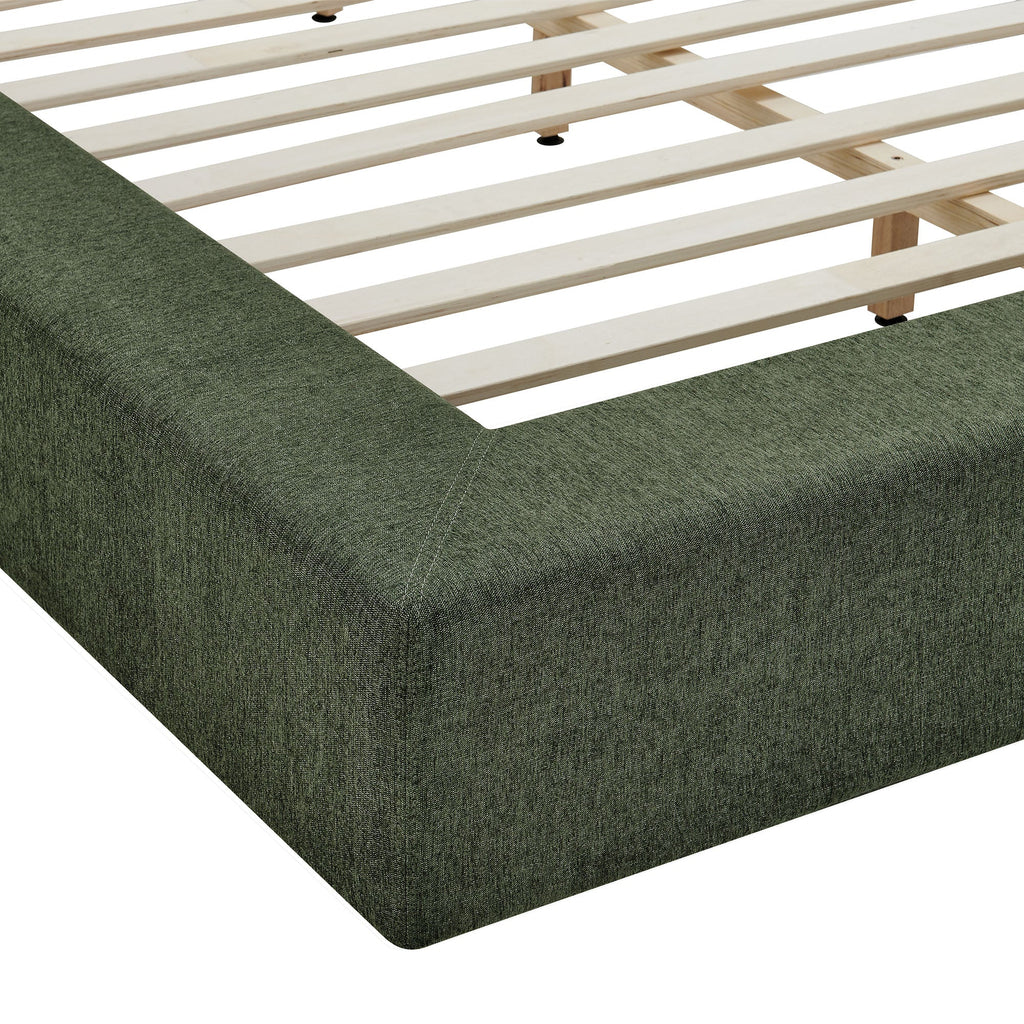 Luma Chenille Upholstered Platform Bed
