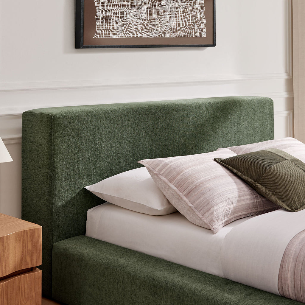 Luma Chenille Upholstered Platform Bed